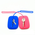 Rectangle Silicone Card Bag Key Chain for Shopping